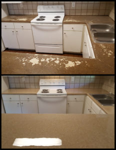 Kitchen countertops with chip